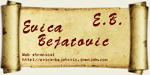 Evica Bejatović vizit kartica